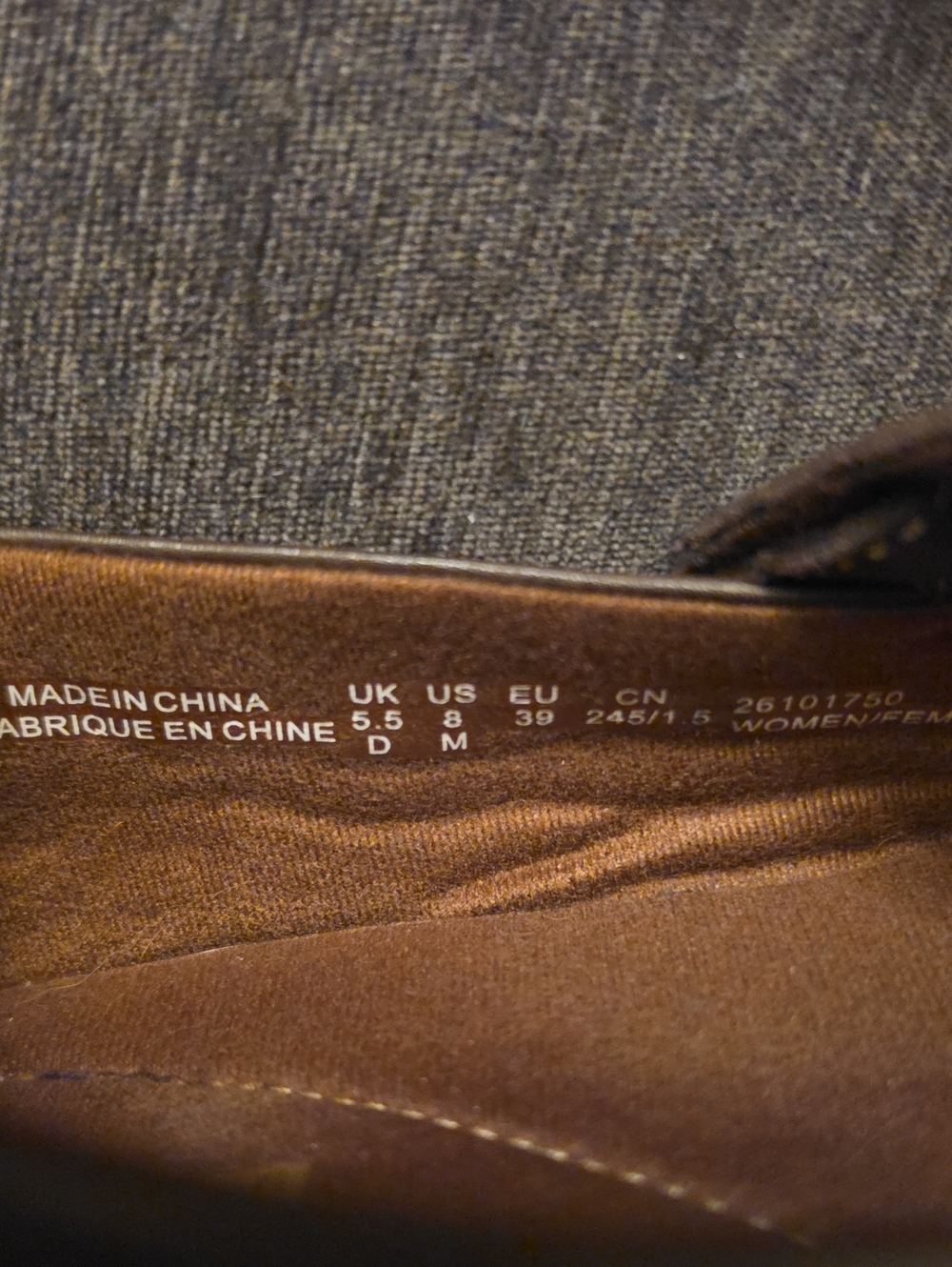 Clarks Brown Leather Mary Jane Flats with Contrast Stitching - Picture 7 of 8